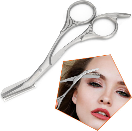 YEPRIME Eyebrow Trimming Scissors with Comb